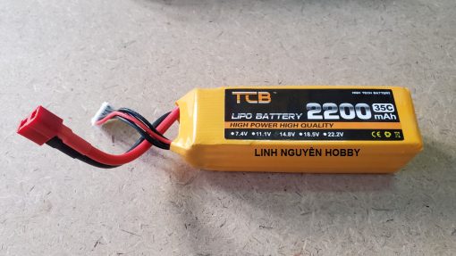 PIN LIPO 4S 14.8V 2200MAH 35C CHO CANO FT011 VÀ XE 1/12 1/10