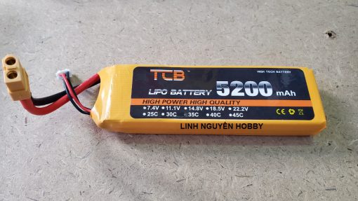 PIN LIPO 2S 7.4V DUNG LƯỢNG CAO 5200MAH 35C CHO XE 1/10 1/8