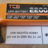 PIN LIPO 3S 11.1V DUNG LƯỢNG 2200MAH 35C CHO XE 1/10 và cano FT012