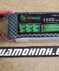 PIN LIPO 2S 7.4V 1500MAH 35C LION POWER CHO XE TỈ LỆ 1/12 1/16 1/18