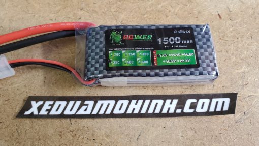 PIN LIPO 2S 7.4V 1500MAH 35C LION POWER CHO XE TỈ LỆ 1/12 1/16 1/18