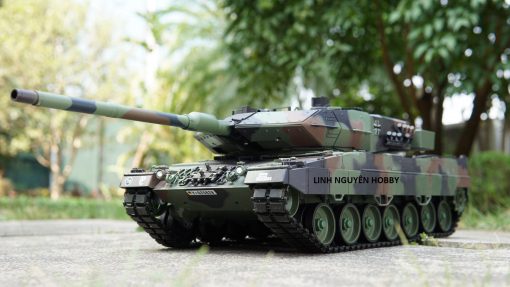 TANK LEOPARD 2A6 - Xe tăng điều khiển từ xa GERMANY LEOPARD 2A6 MBT PRO - BÁNH & XÍCH KIM LOẠI - tỉ lệ 1/16